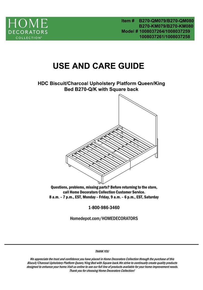 Home Decorators Collection B270-QM079 Use and care guide