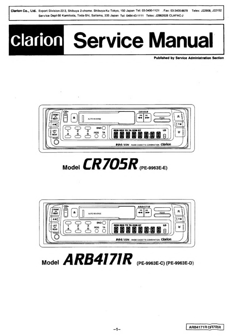 Clarion CR705R User manual
