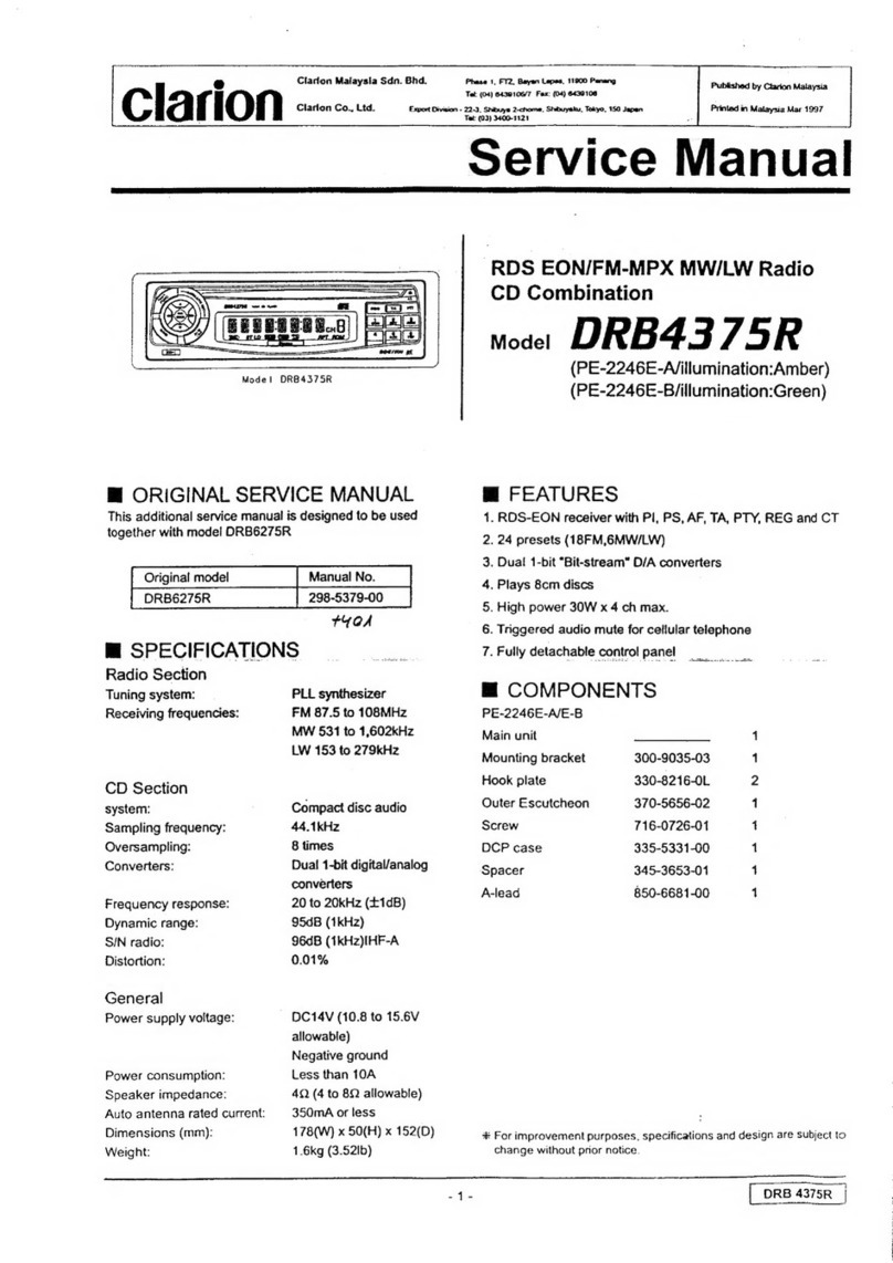 Clarion DRB4375R User manual