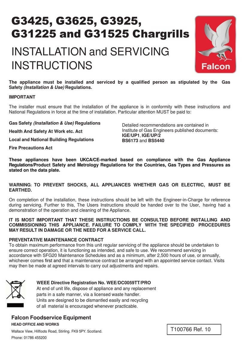 Falcon G3425 Installation and servicing instruction
