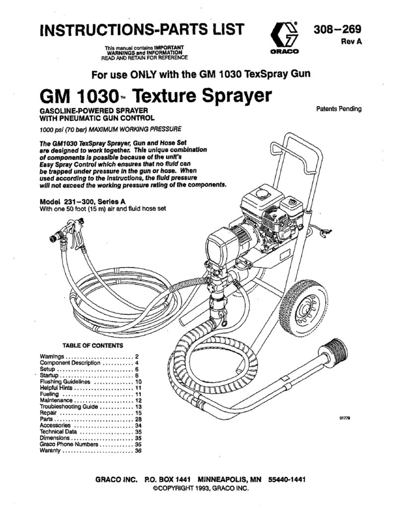 Graco GM 1030 TexSpray Instructions-parts list