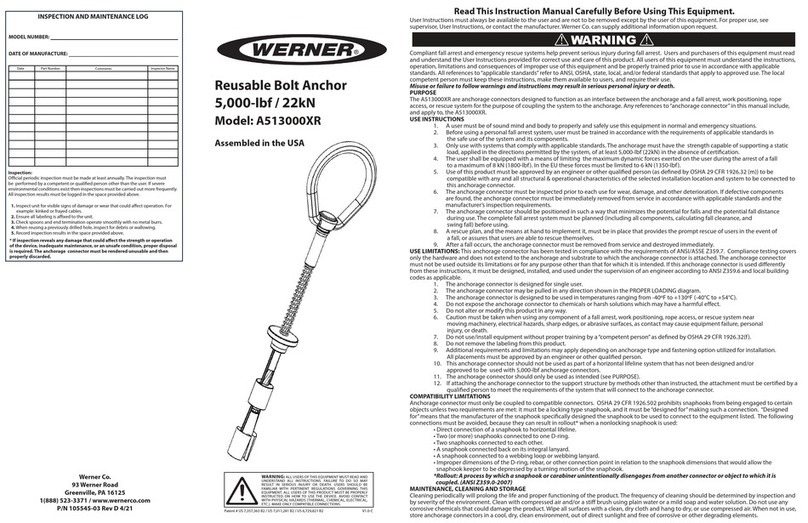 Werner A513000XR instruction manual