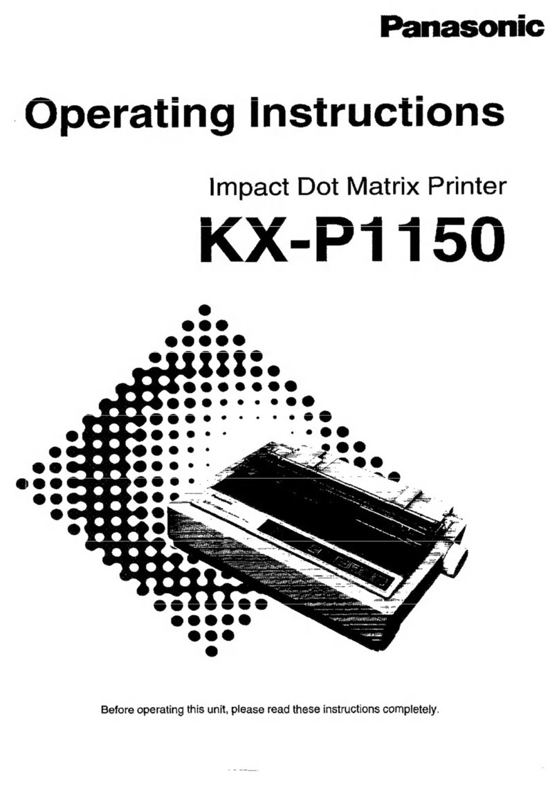 Panasonic KX-P1150 - KX-P 1150 B/W Dot-matrix Printer User manual