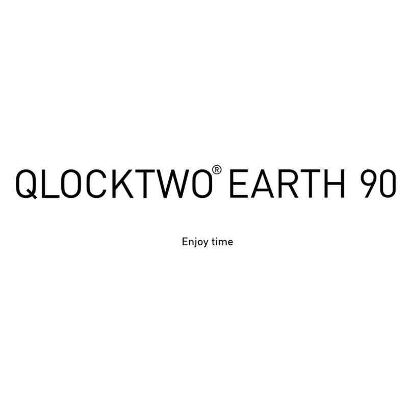 QLOCKTWO EARTH 90 User manual
