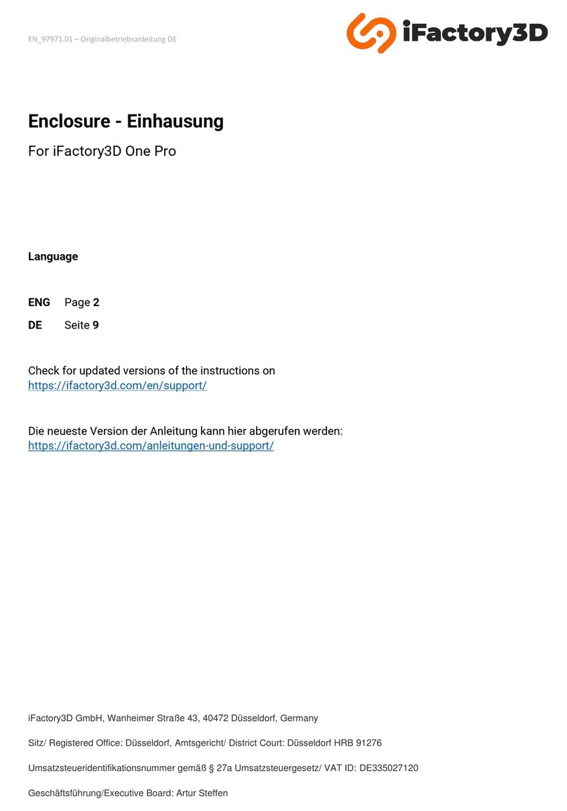 iFactory3D One Pro manual