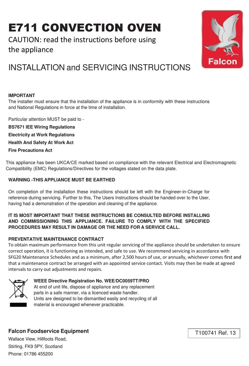 Falcon E711 Installation and servicing instruction
