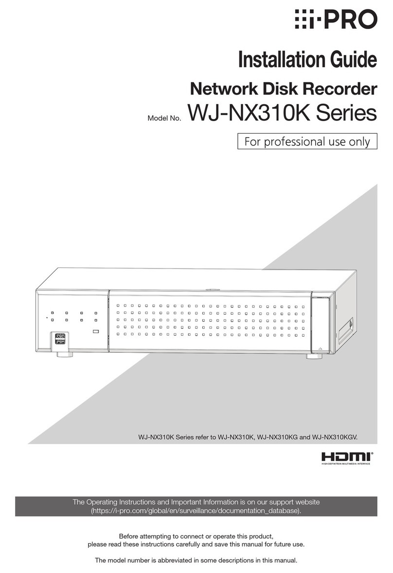i-PRO WJ-NX310K Series installation guide