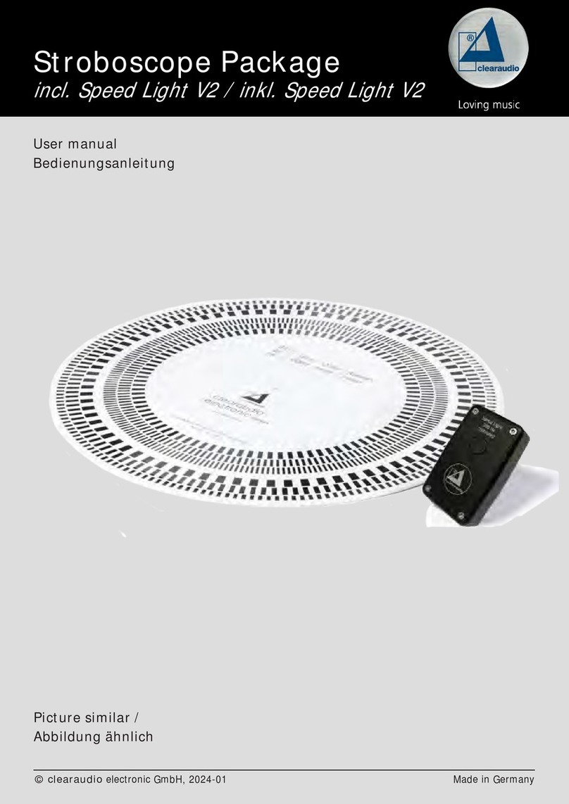 Clearaudio Speed Light V2 User manual