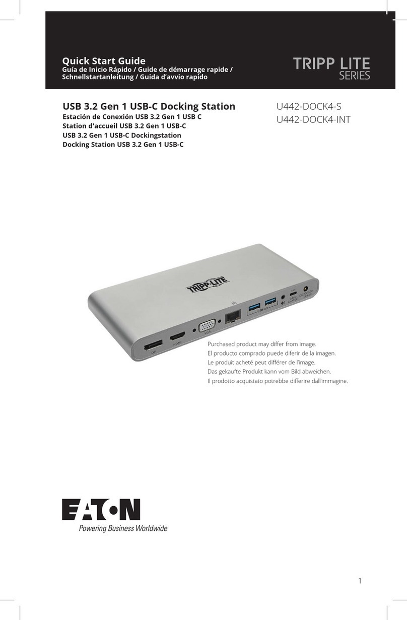 Eaton TRIPP LITE U442-DOCK4-S quick start guide
