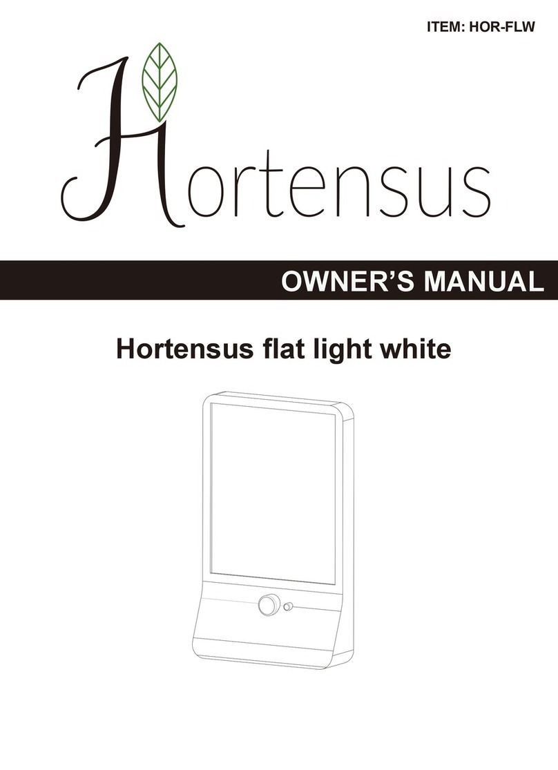 Hortensus HOR-FLW owner's manual