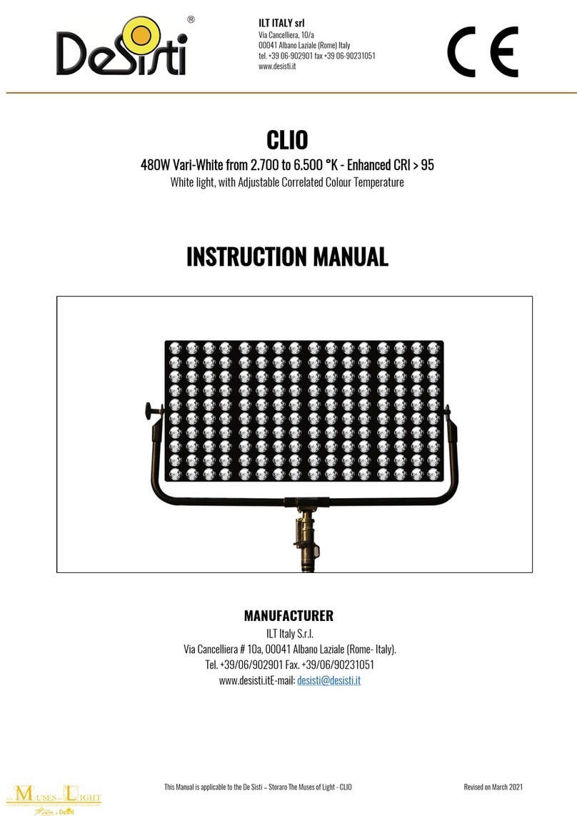 Desisti Muses of Light CLIO instruction manual