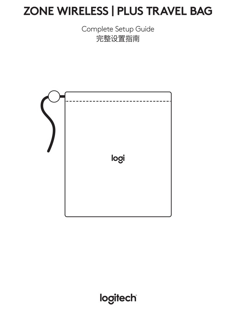 Logitech ZONE WIRELESS PLUS TRAVEL BAG Assembly Instructions