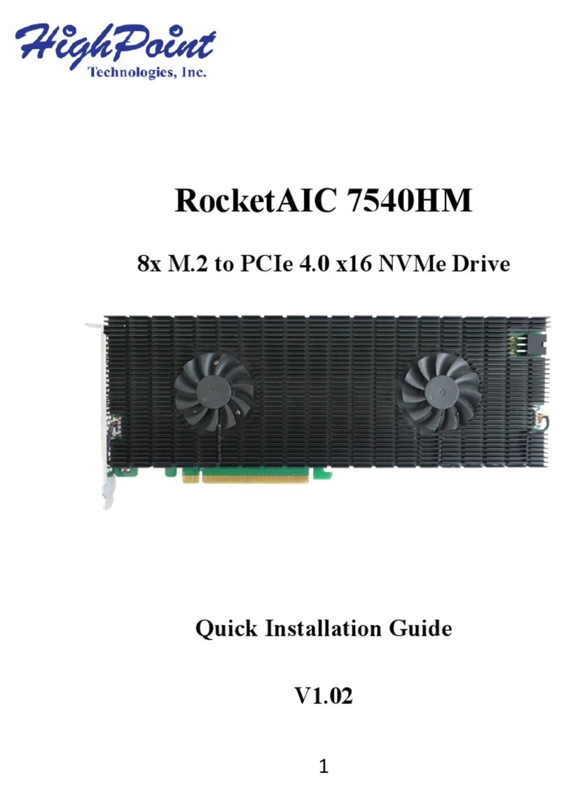 HighPoint RocketAIC 7540HM Series User manual