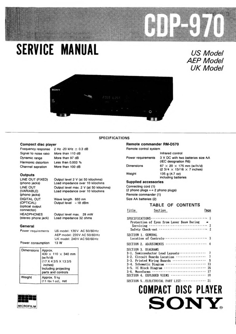 Sony CDP-970 User manual