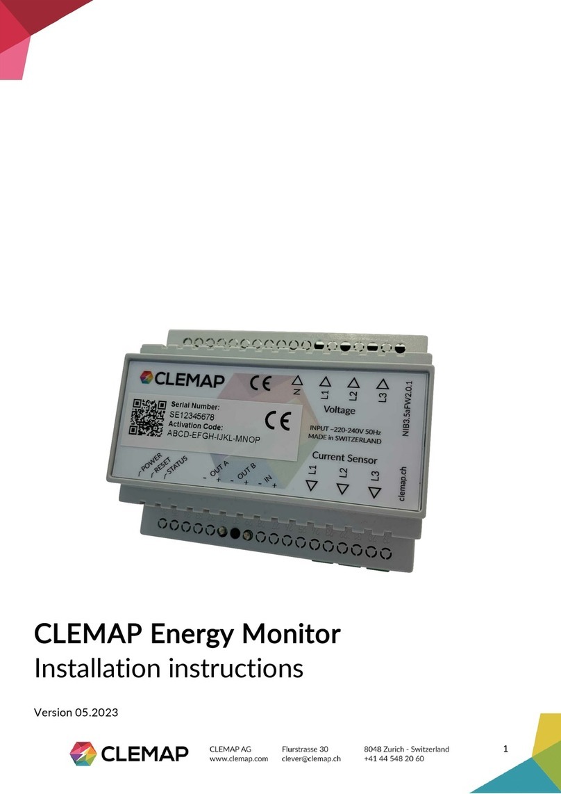 CLEMAP Energy Monitor installation instructions