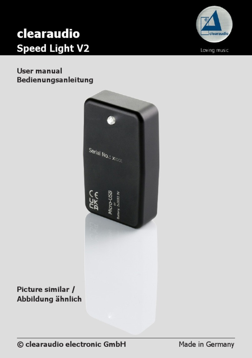 Clearaudio Speed Light V2 User manual