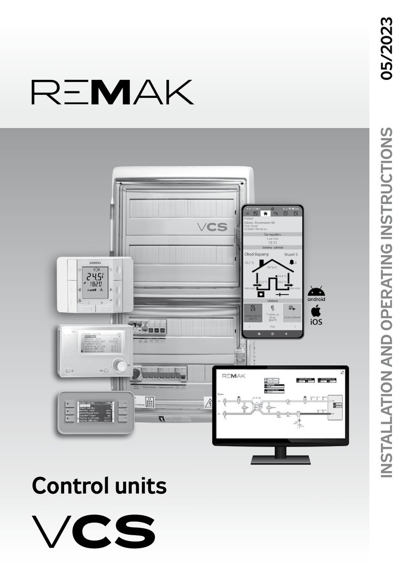 Remak VCS Installation and operating instructions