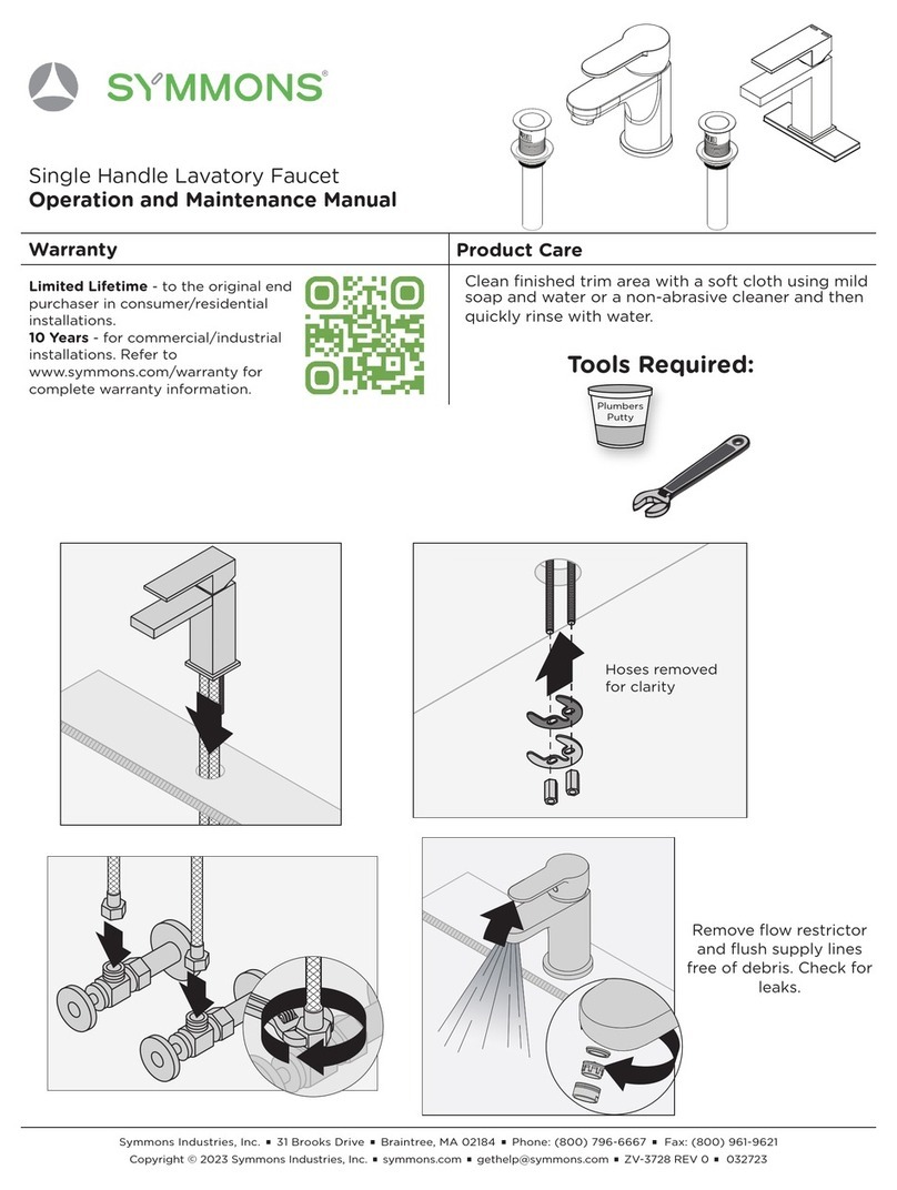 Symmons Verity SLS4912PP User manual