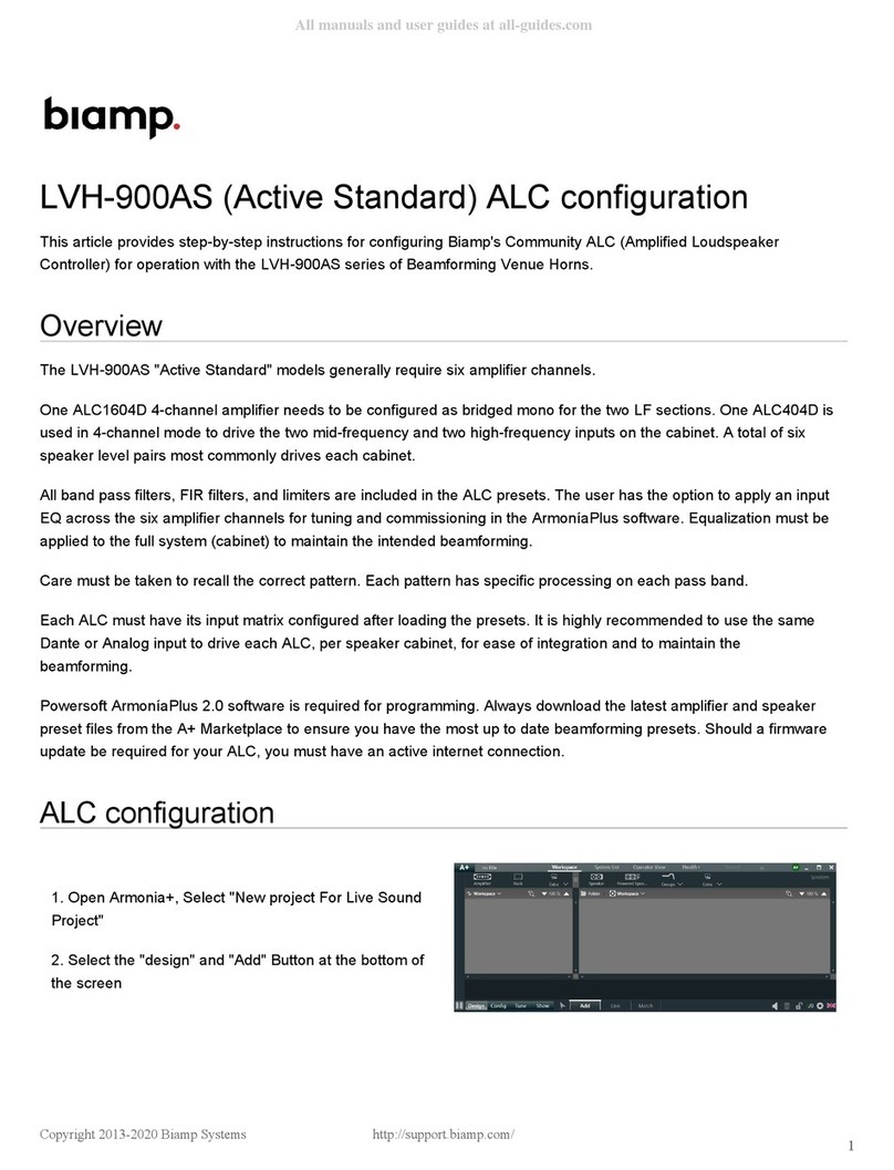 Biamp LVH-900AS Configuration