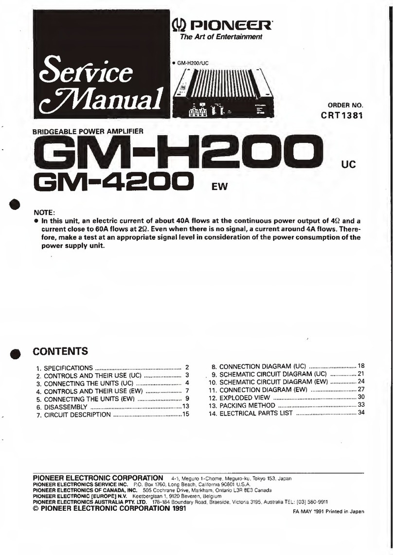 Pioneer GM-H200 User manual