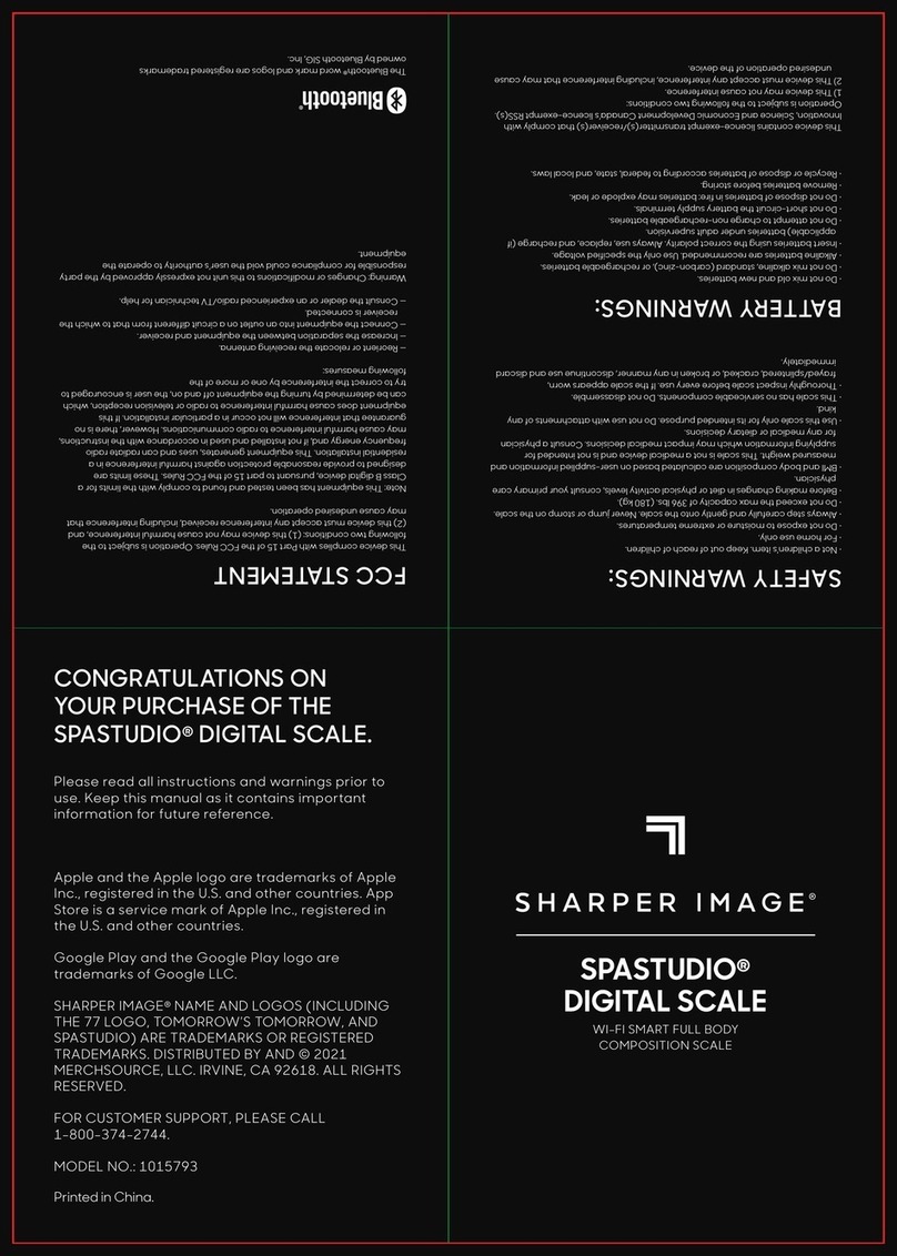 Sharper Image SPASTUDIO 1015793 User manual