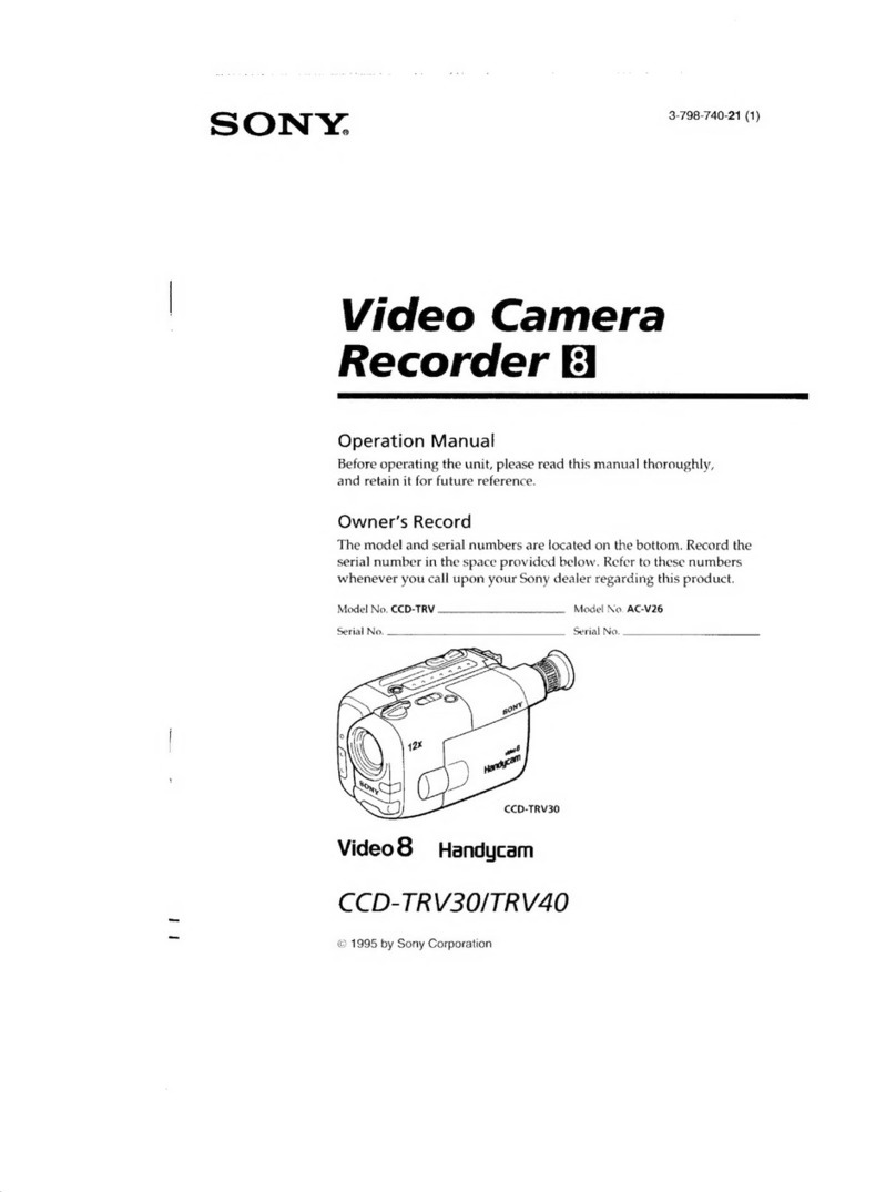 Sony Handycam Video8 CCD-TRV30 User manual