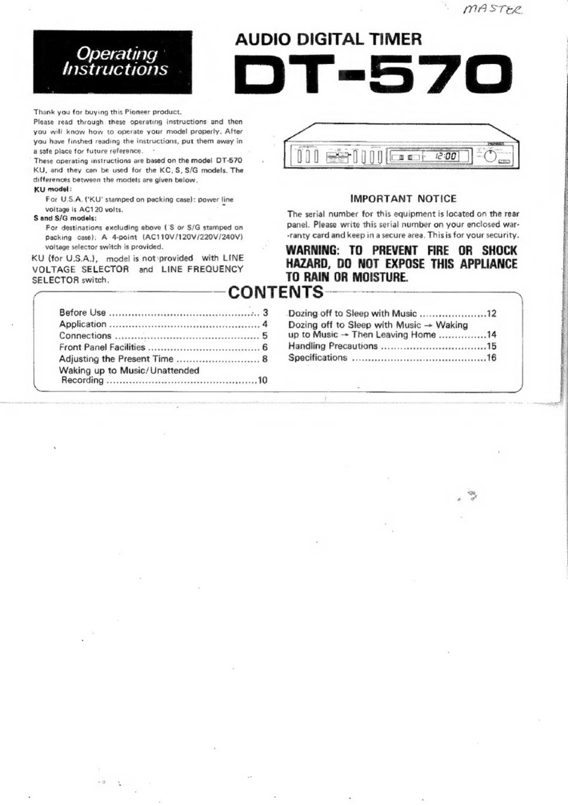 Pioneer DT-570 User manual