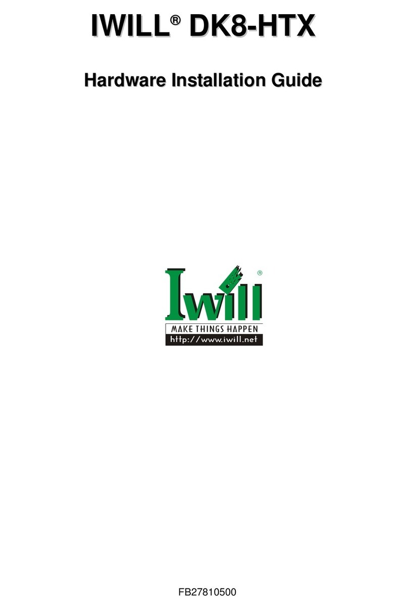 IWILL DK8-HTX Hardware installation guide