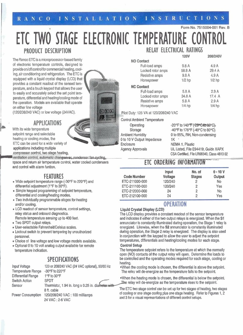 Ranco ETC-211000-000 installation instructions