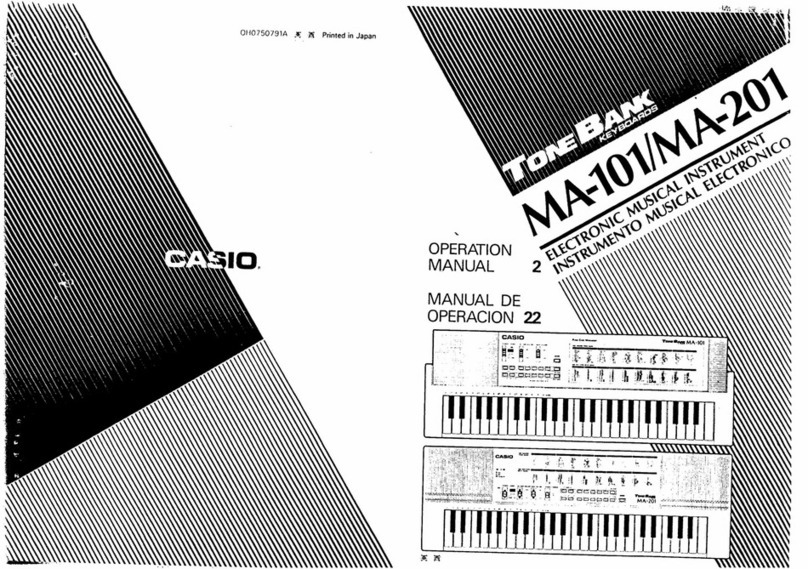 Casio ToneBank MA-101 User manual