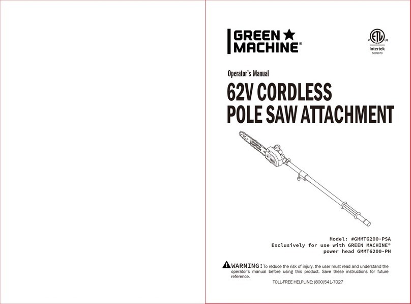 GreenMachine GMMT6200-PSA Operator's manual