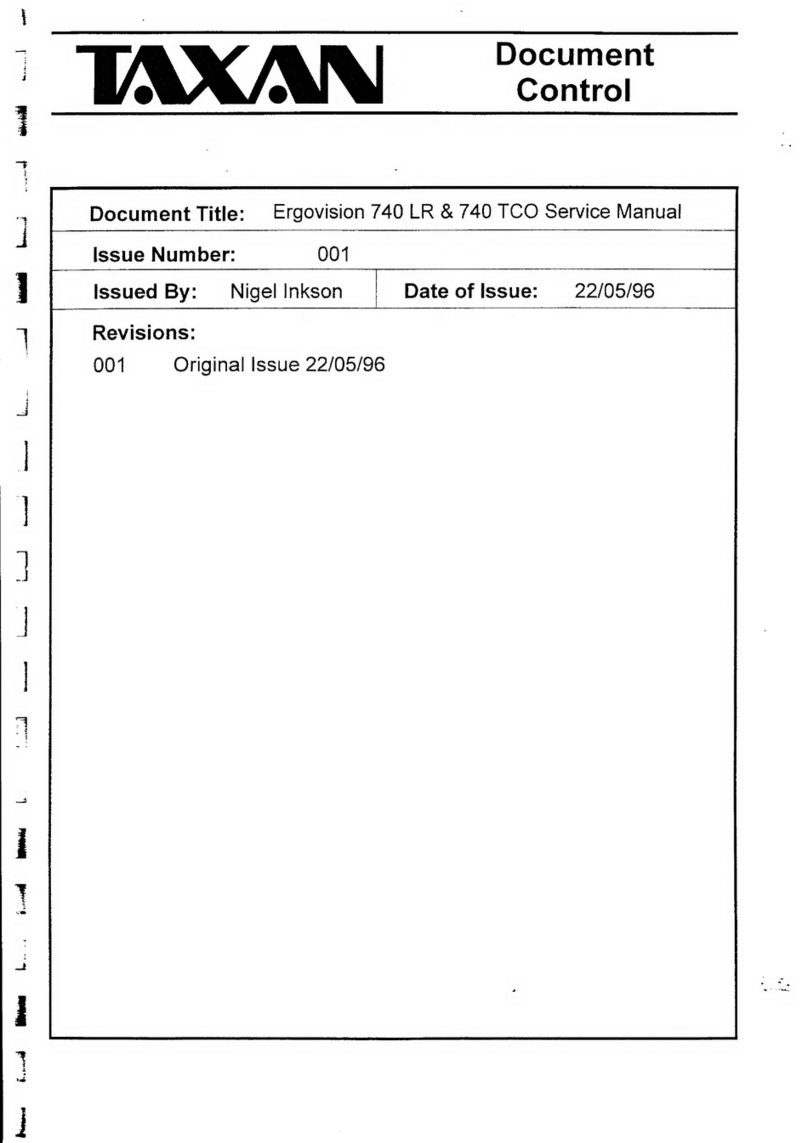 Taxan Ergovision 740 LR User manual