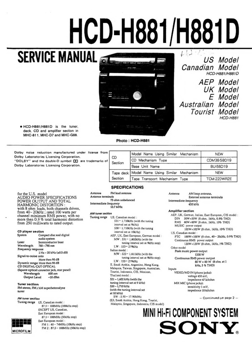 Sony HCD-H881 User manual