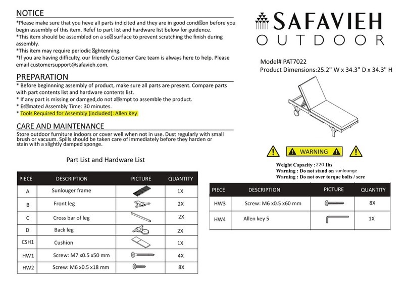 Safavieh Outdoor PAT7022 instruction manual