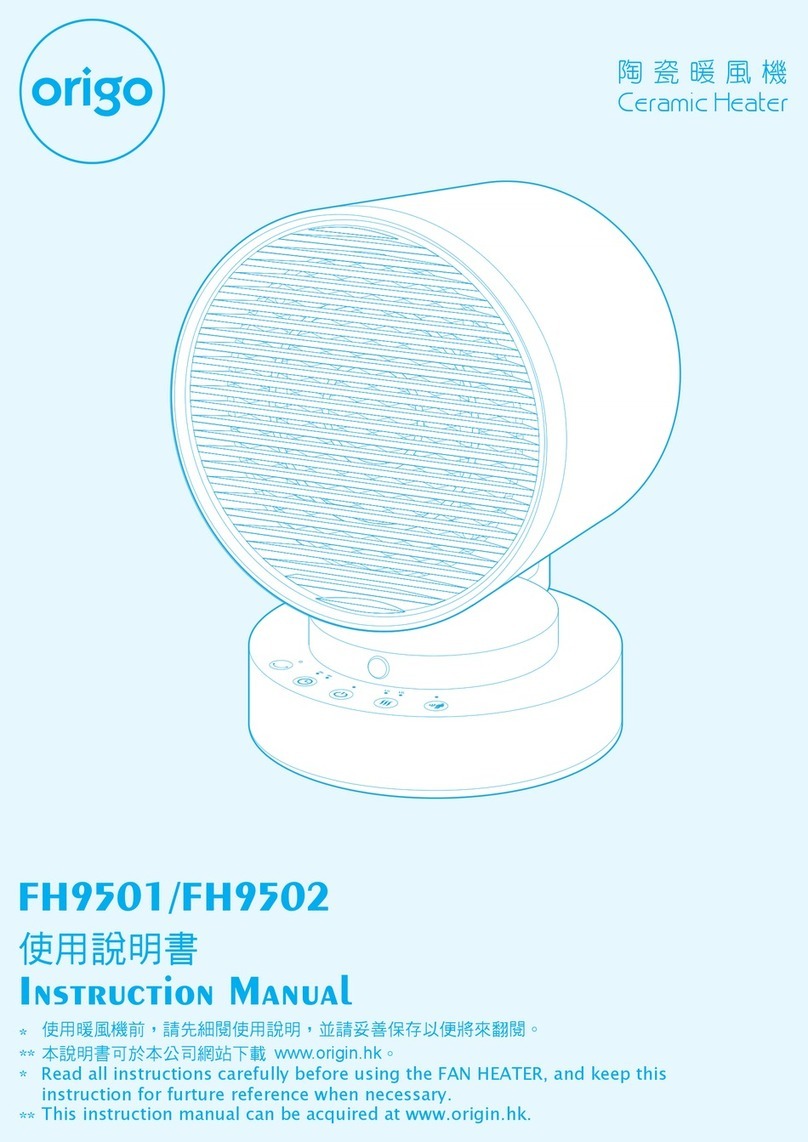 ORIGO FH9501 instruction manual