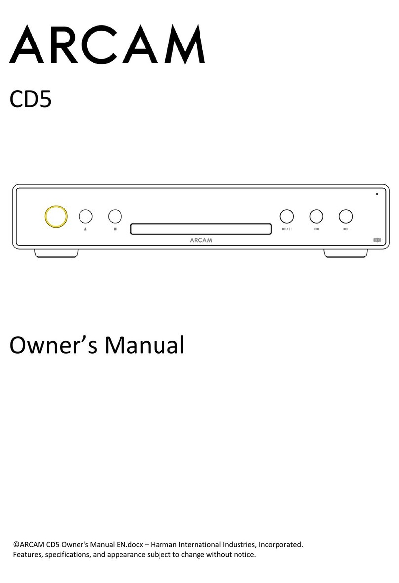 Arcam CD5 User manual