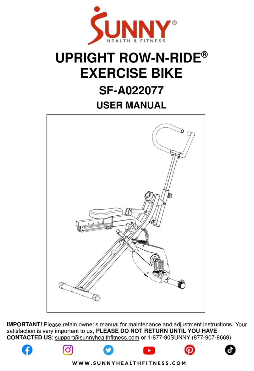 Sunny Health & Fitness UPRIGHT ROW-N-RIDE SF-A022077 user manual