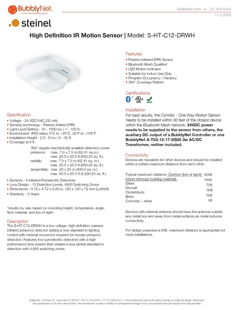 BubblyNet steinel S-HT-C12-DRWH manual