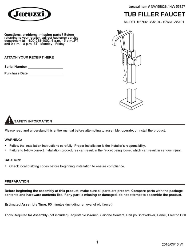 Jacuzzi 67661-W5104 manual