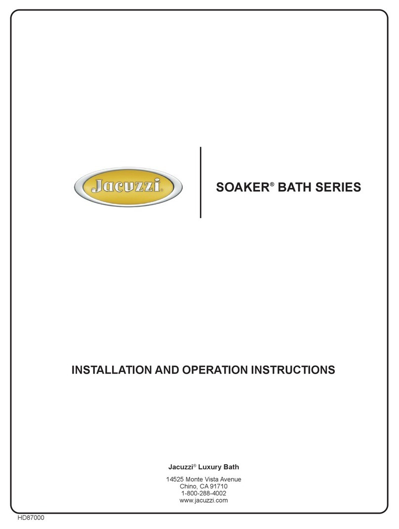 Jacuzzi SOAKER Sia SIA7242BCXXXXW Owner's manual