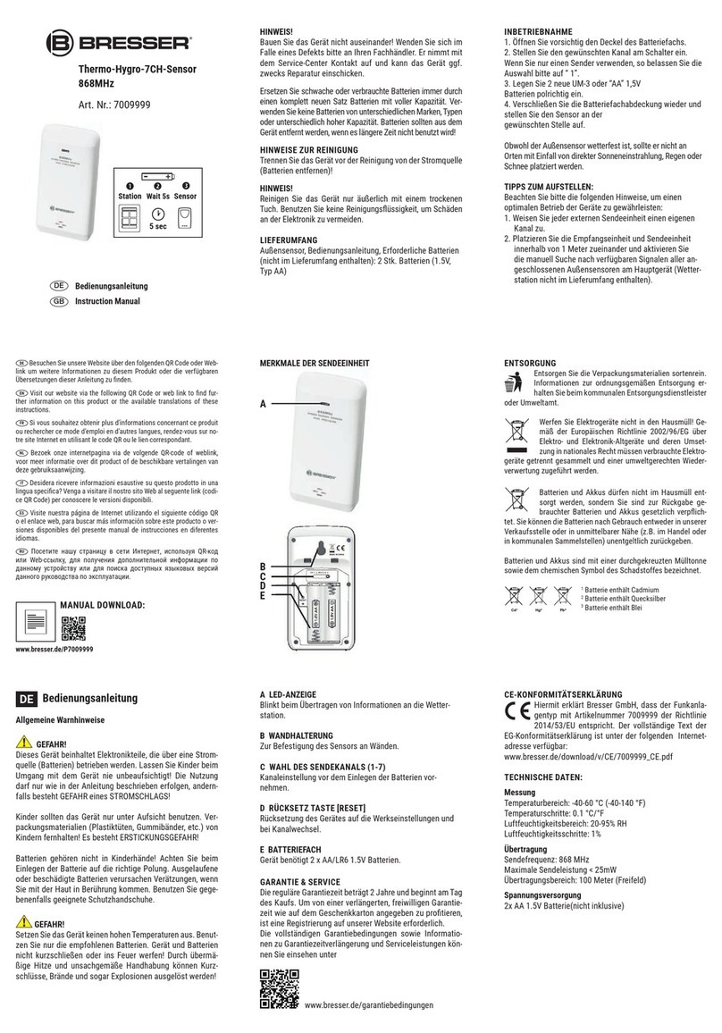 Bresser 7009999 instruction manual