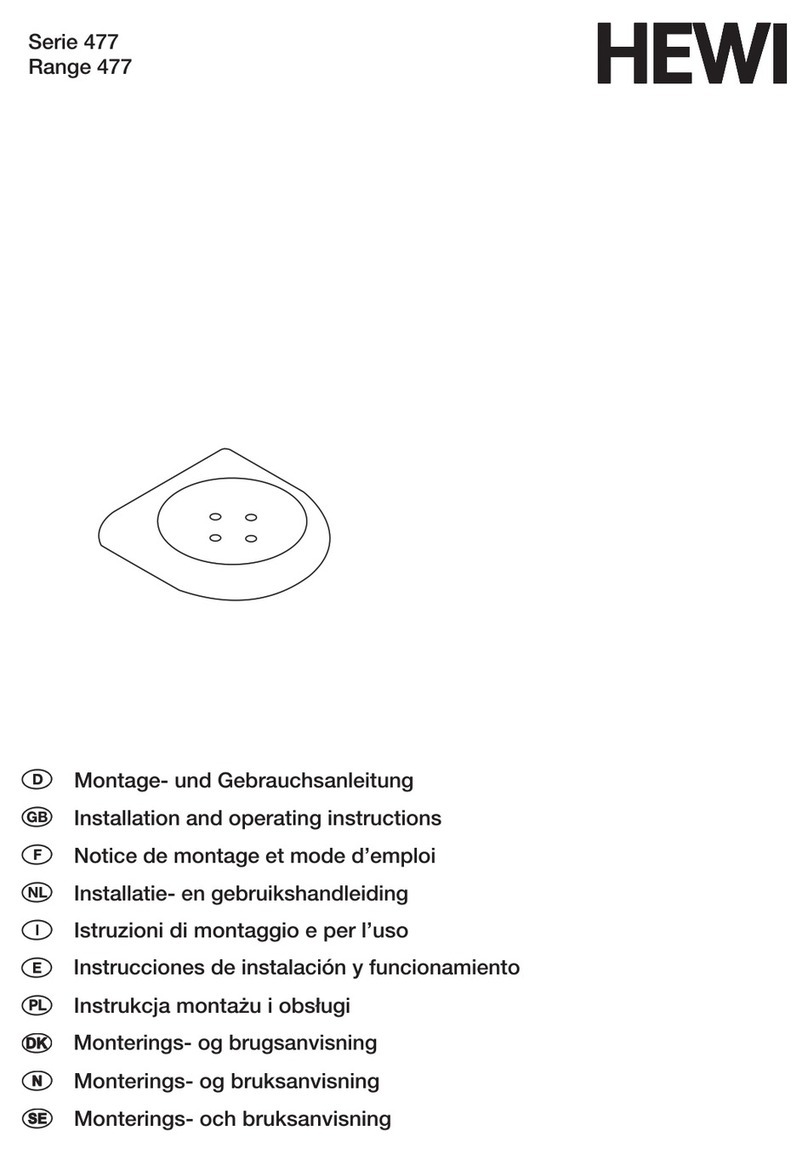 Hewi 477.02.20084 Installation and operating instructions