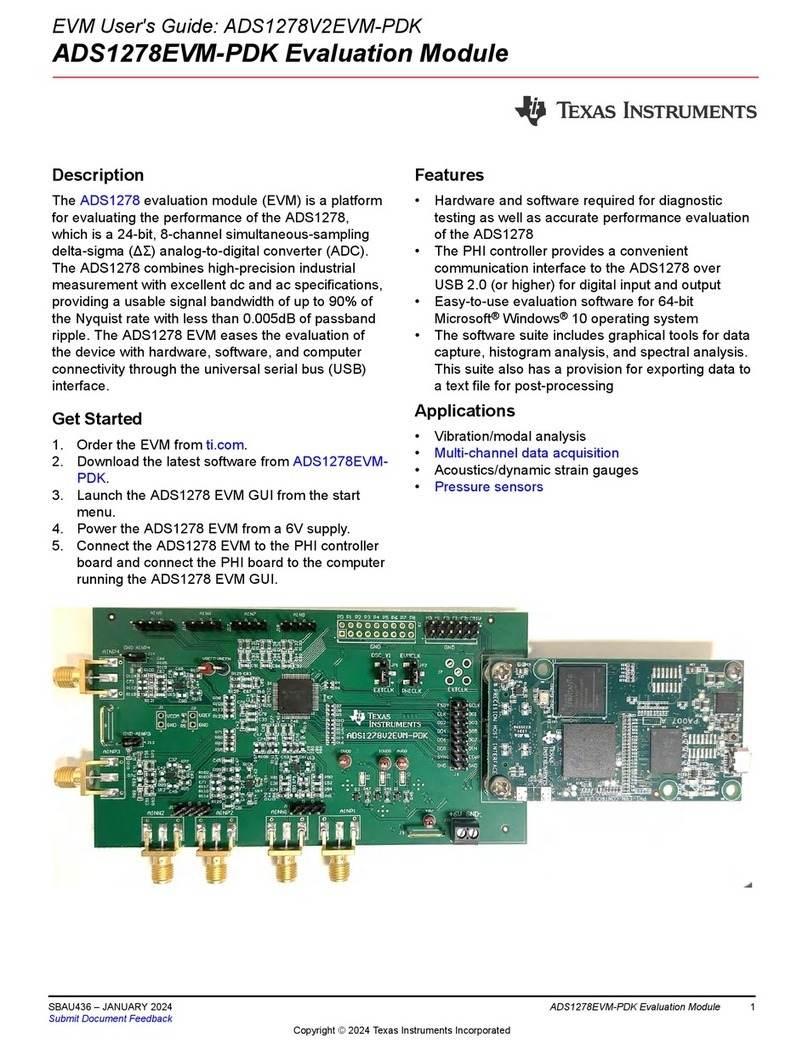 Texas Instruments ADS1278V2EVM-PDK User manual