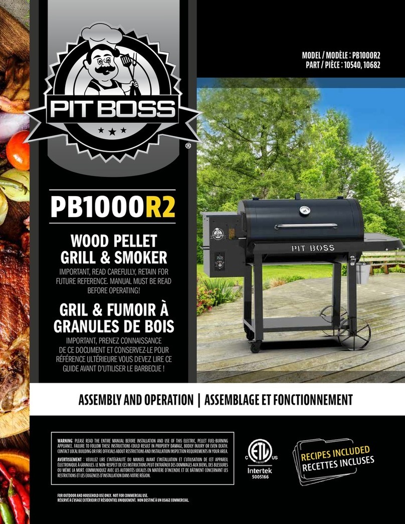 Pit Boss PB1000R2 Installation instructions