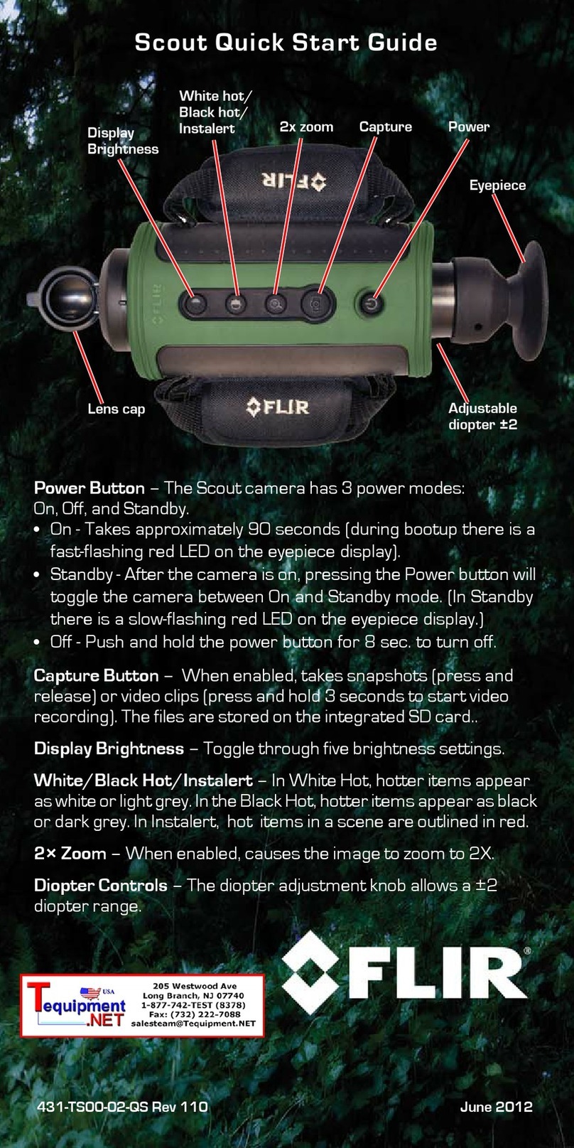FLIR Scout TS32r Pro User manual