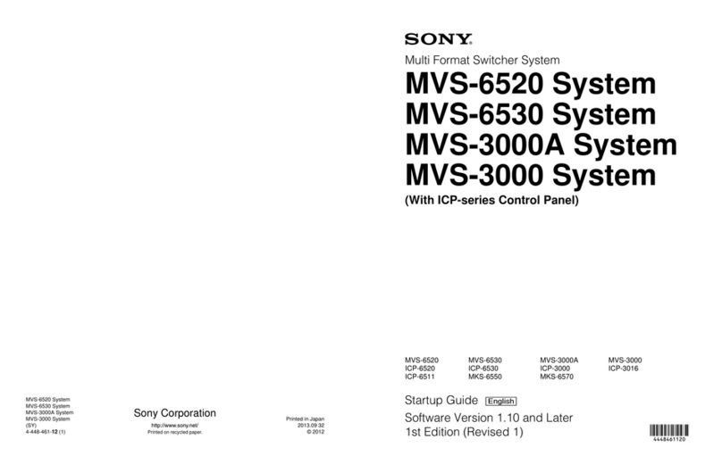 Sony MVS-3000A Startup guide