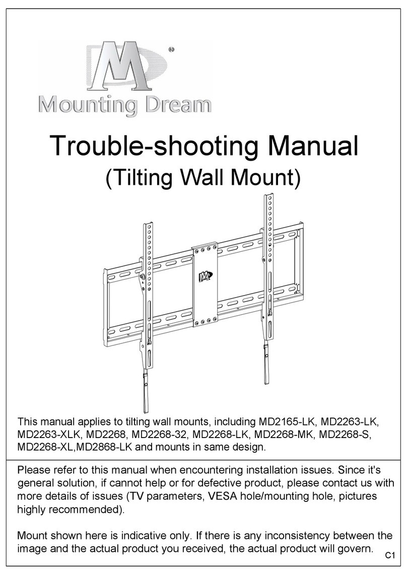 Mounting Dream MD2165-LK troubleshooting manual