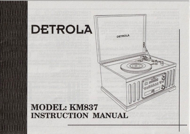 DETROLA KM837 instruction manual