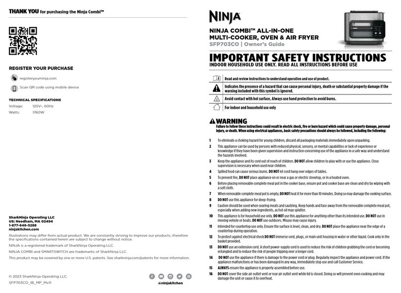 Shark NINJA COMBI SFP703CO owner's guide