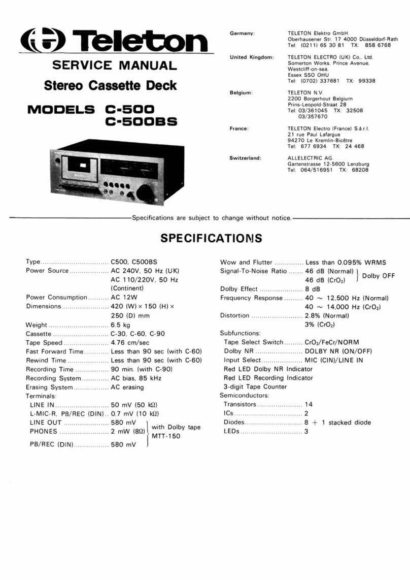 Teleton C-500 Service manual